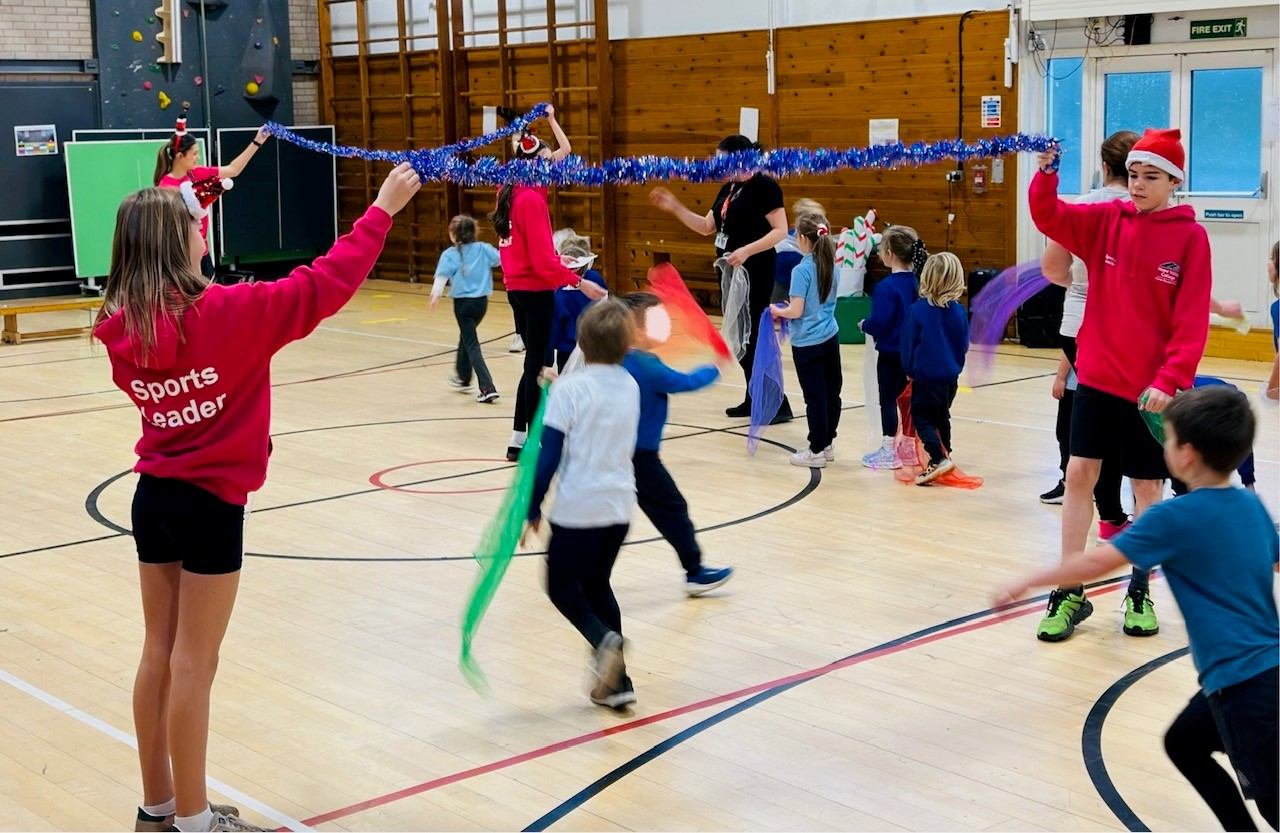 Sports Leaders running the HVC Primary Dance Event