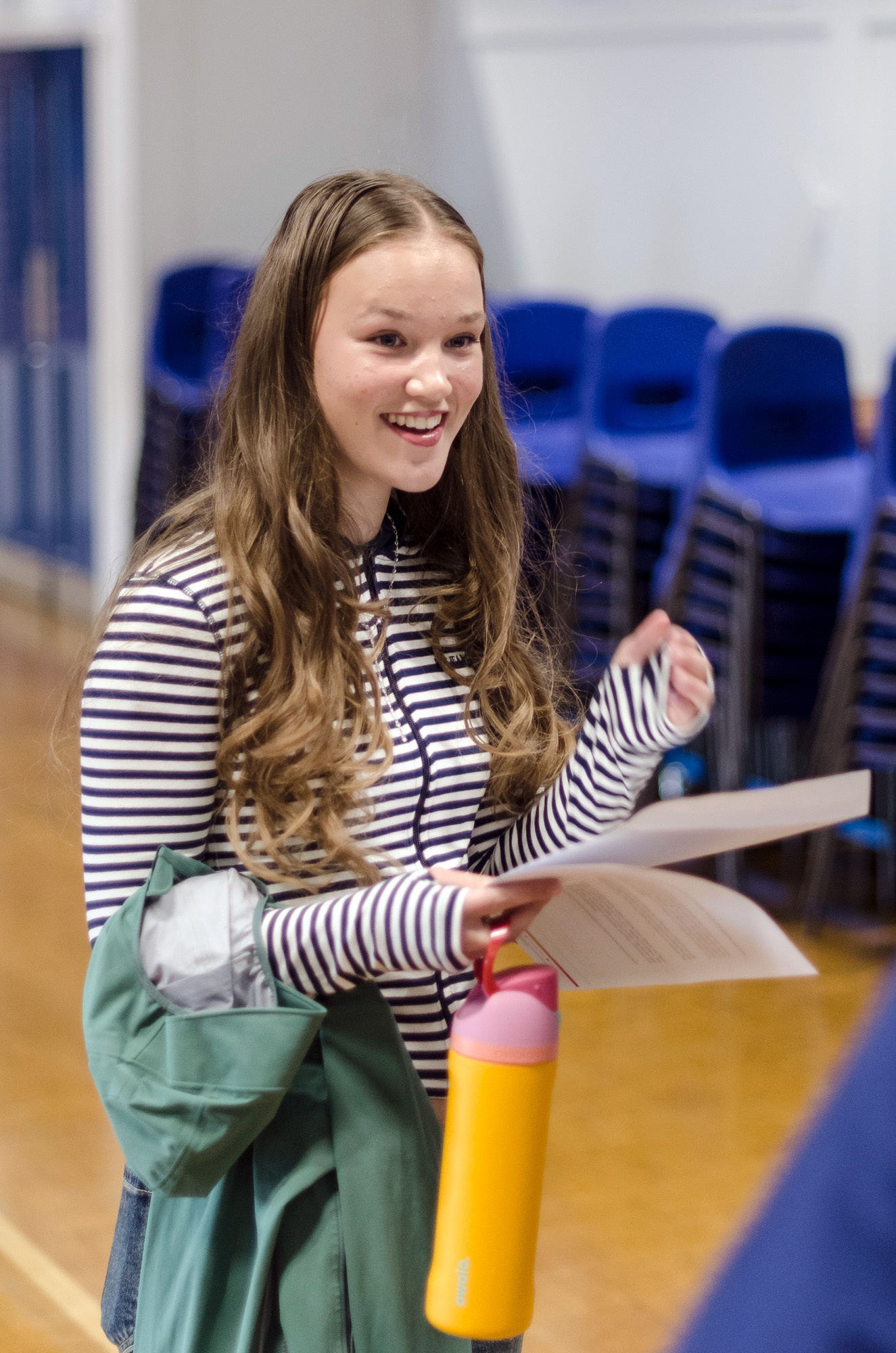 Hope Valley College student opening and celebrating their GCSE results